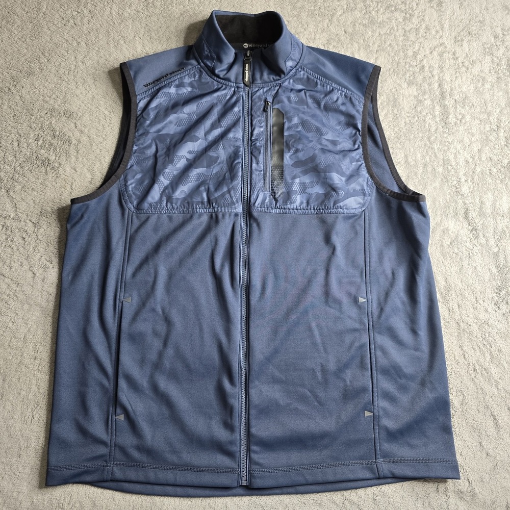 Vineyard Vines Fairhaven Vest Mens Large Navy Blue OTG Golf  Sleeveless